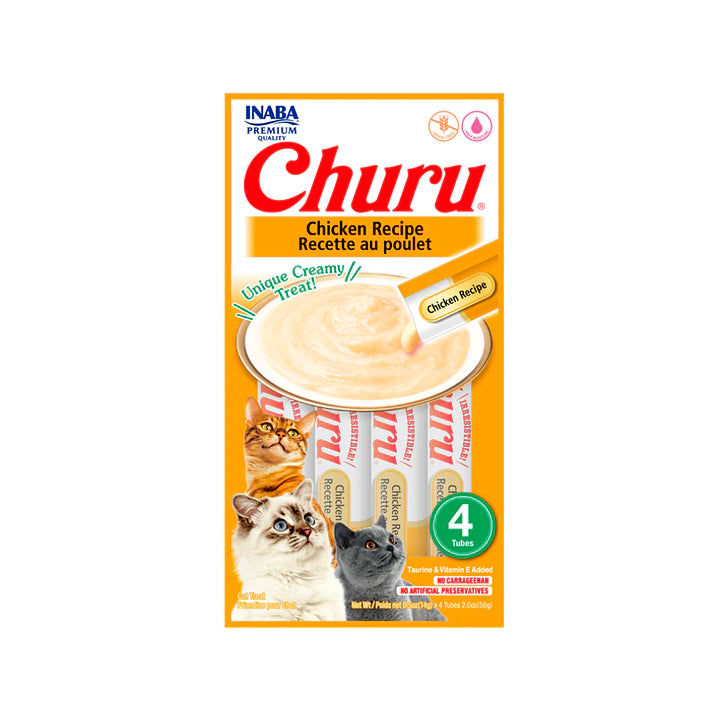 CHURU Gato Sabor Pollo — 4 tubos